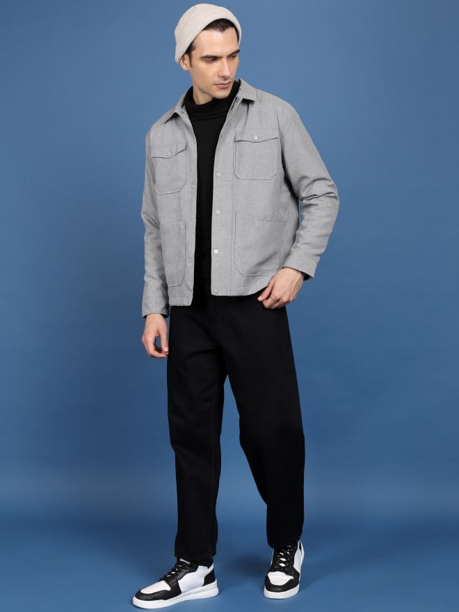 Buy Ketch Grey Open Front Jacket for Men Online at Rs.861 - Ketch