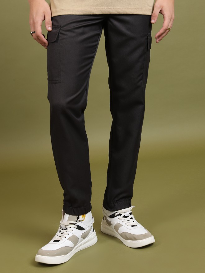 Buy Highlander Dark Grey Regular Fit Solid Joggers for Men Online at Rs.516  - Ketch