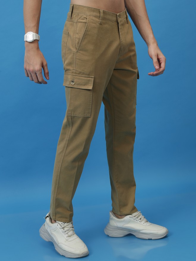 Stone Slim Fit Cargo Trousers | New Look