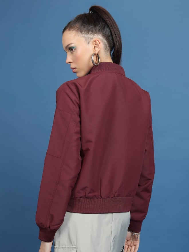 Tokyo Talkies Women Red Bomber Jackets 