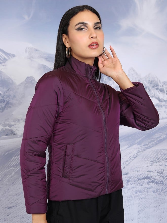 Ladies purple clearance puffer jacket