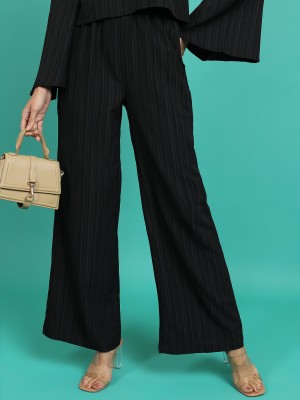 Striped Flared Casual Trouser