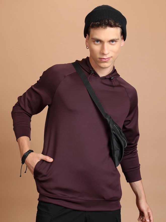 Mens maroon clearance hoodie pullover