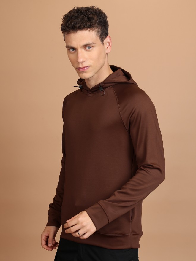 Highlander Men Brown Hood Pullover Sweatshirts 