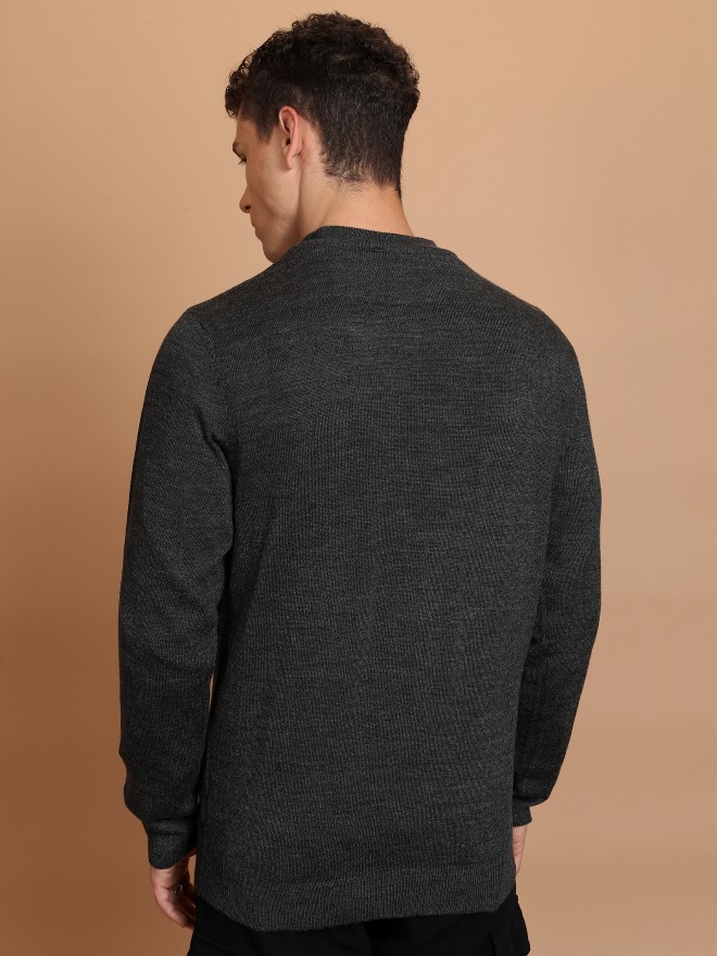 Buy Highlander Dark Grey Round Neck Sweater for Men Online at Rs.697 ...