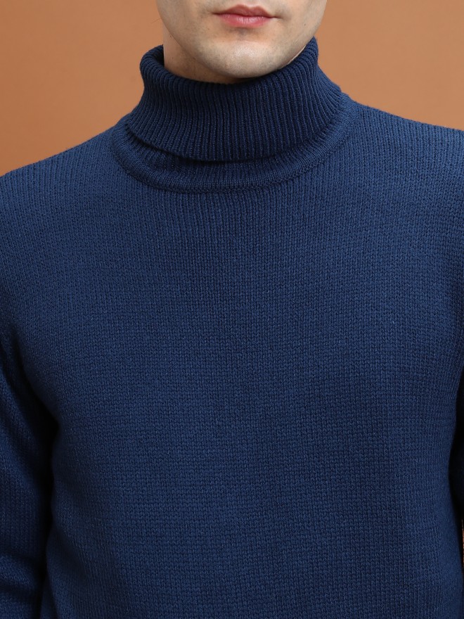 Buy Highlander Navy Turtle Neck Sweater for Men Online at Rs.779 - Ketch