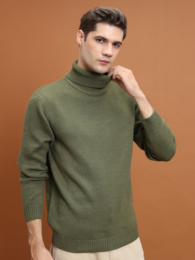 Buy Highlander Green Turtle Neck Sweater for Men Online at Rs.642 - Ketch