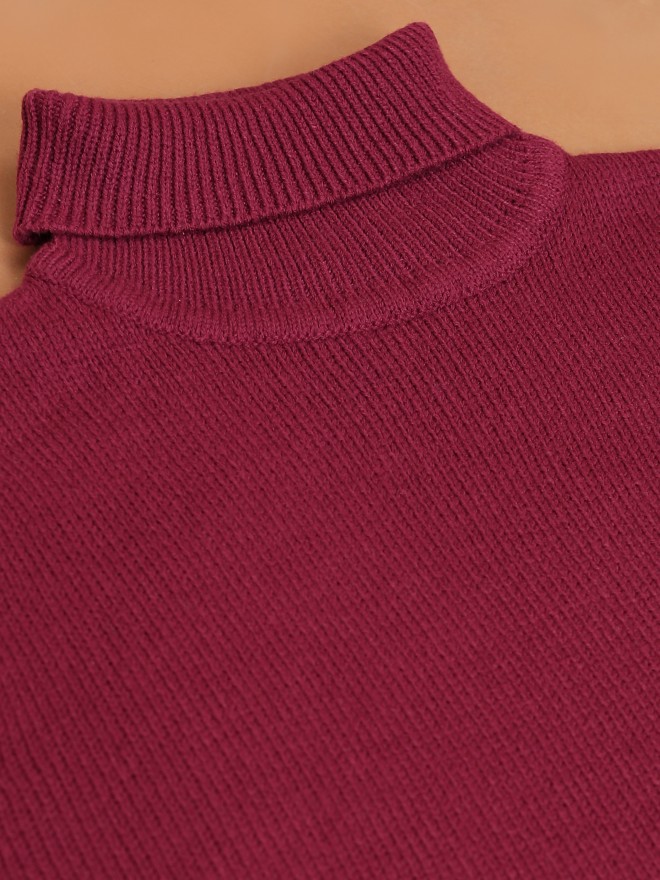 Buy Highlander Red Turtle Neck Sweater for Men Online at Rs.789 - Ketch