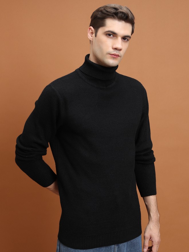 Buy Highlander Black Turtle Neck Sweater for Men Online at Rs.779 - Ketch