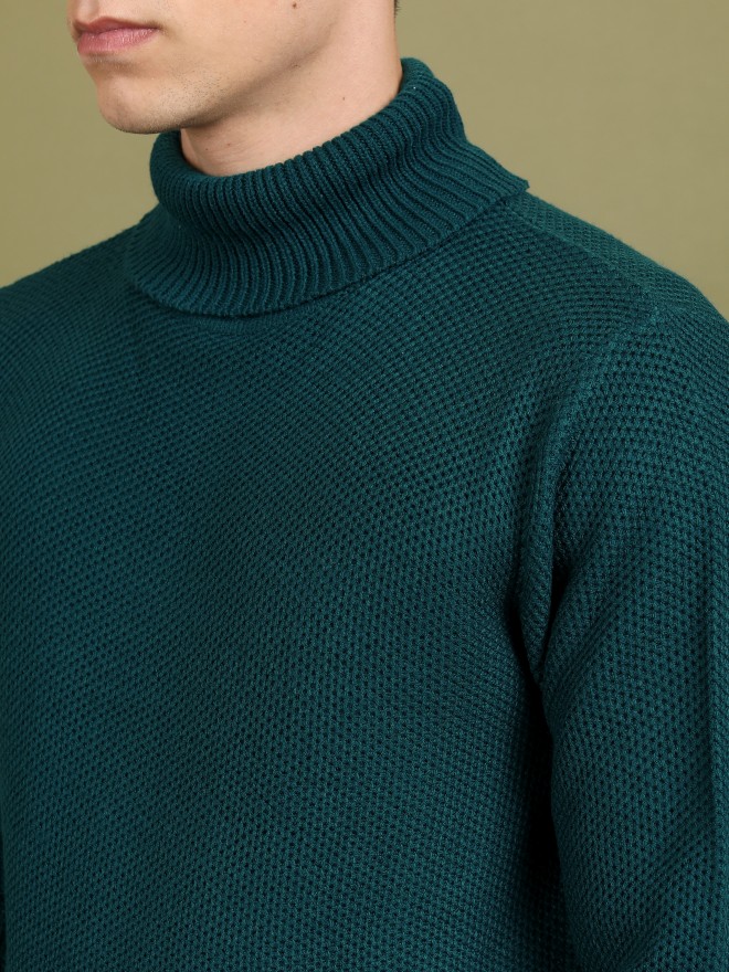 Buy Highlander Green Turtle Neck Sweater for Men Online at Rs.779 - Ketch
