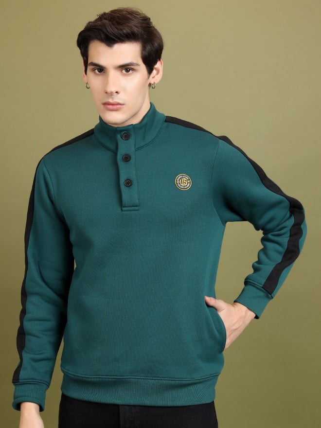 High neck hotsell sweatshirt for men