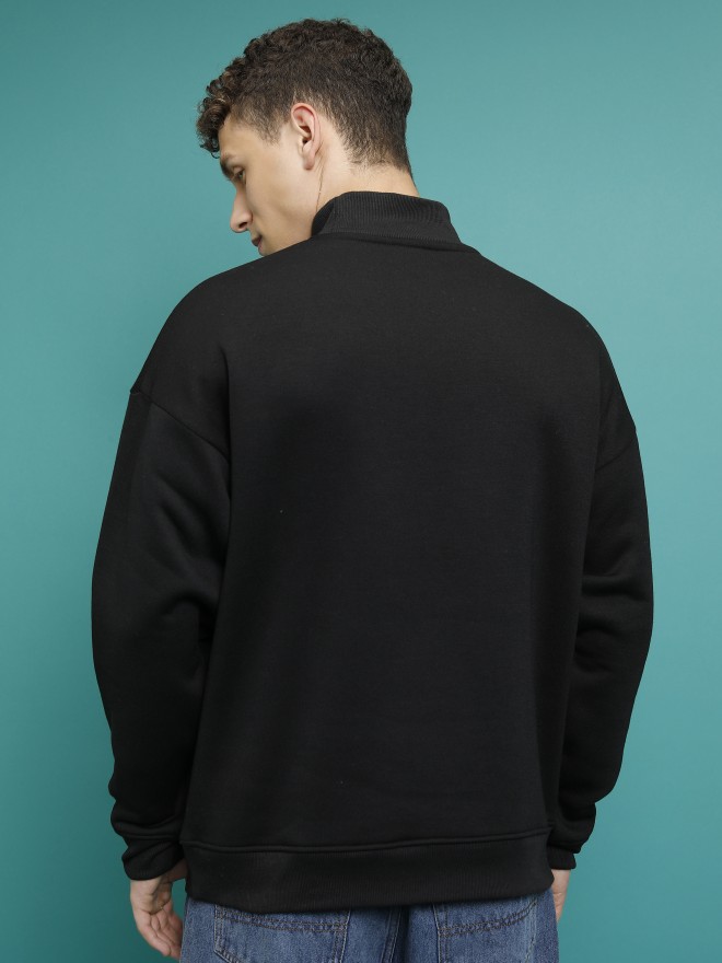 Buy Highlander Black Printed Oversized Fit Sweatshirt for Men Online at ...