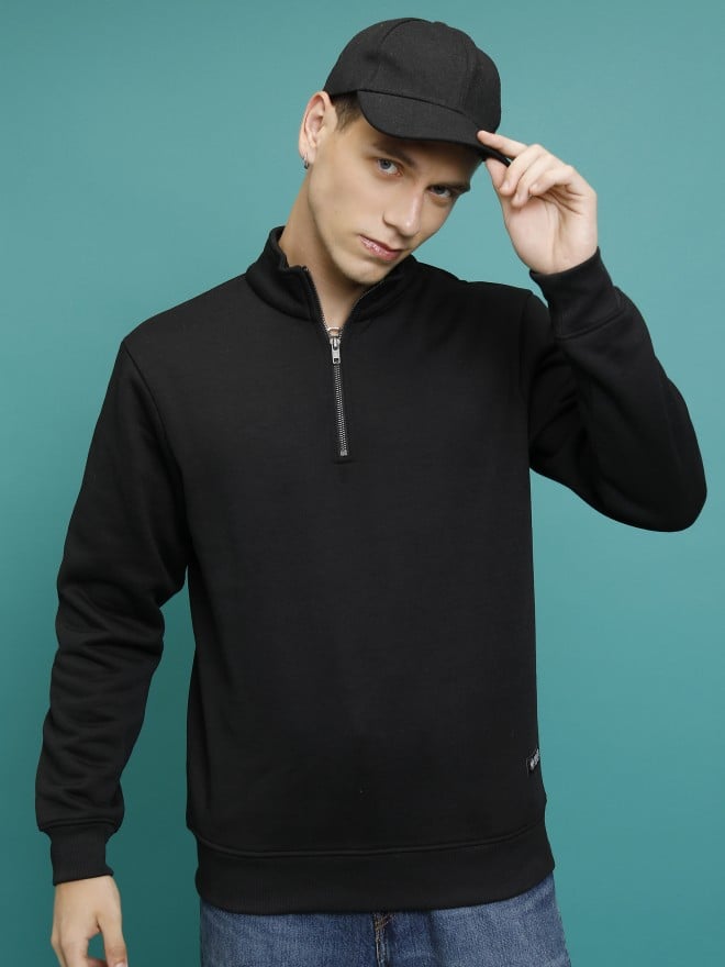 Black clearance solid sweatshirt