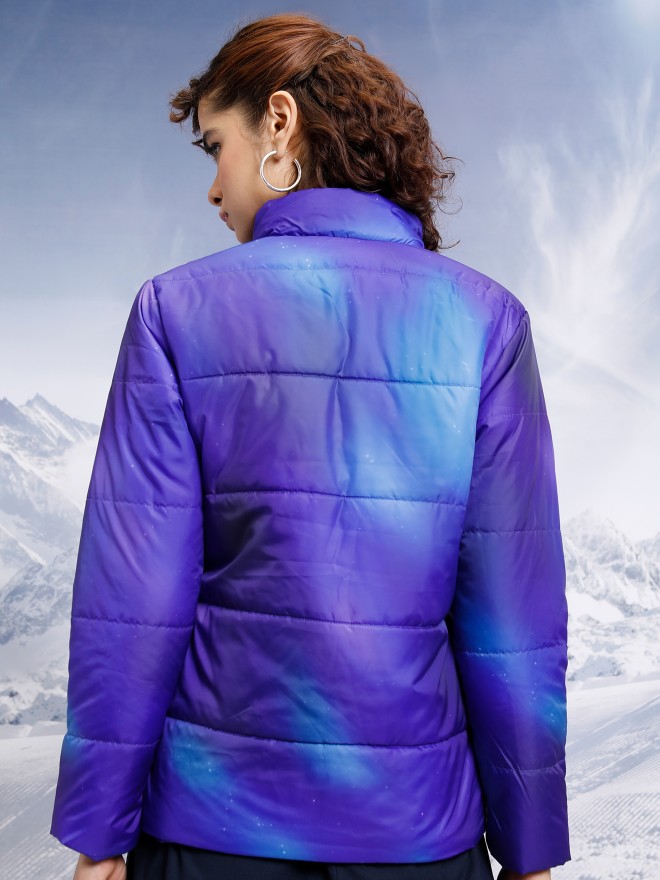 Tokyo Talkies Women Blue Puffer  Jackets 