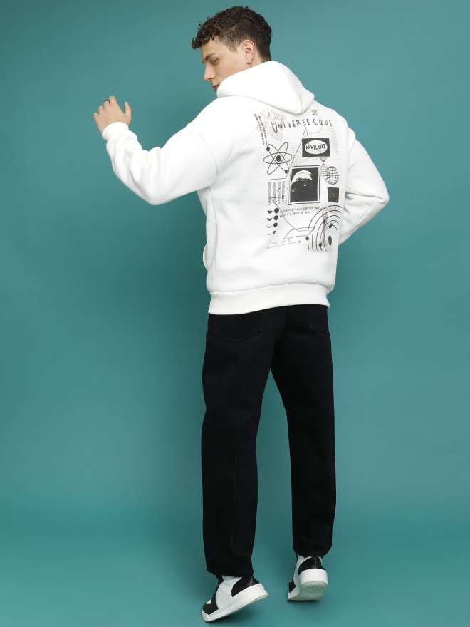 Buy Highlander White Printed Hoodie Sweatshirt for Men Online at