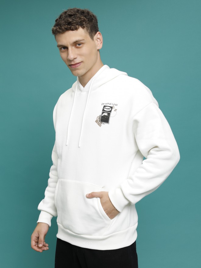 Buy Highlander White Printed Hoodie Sweatshirt for Men Online at