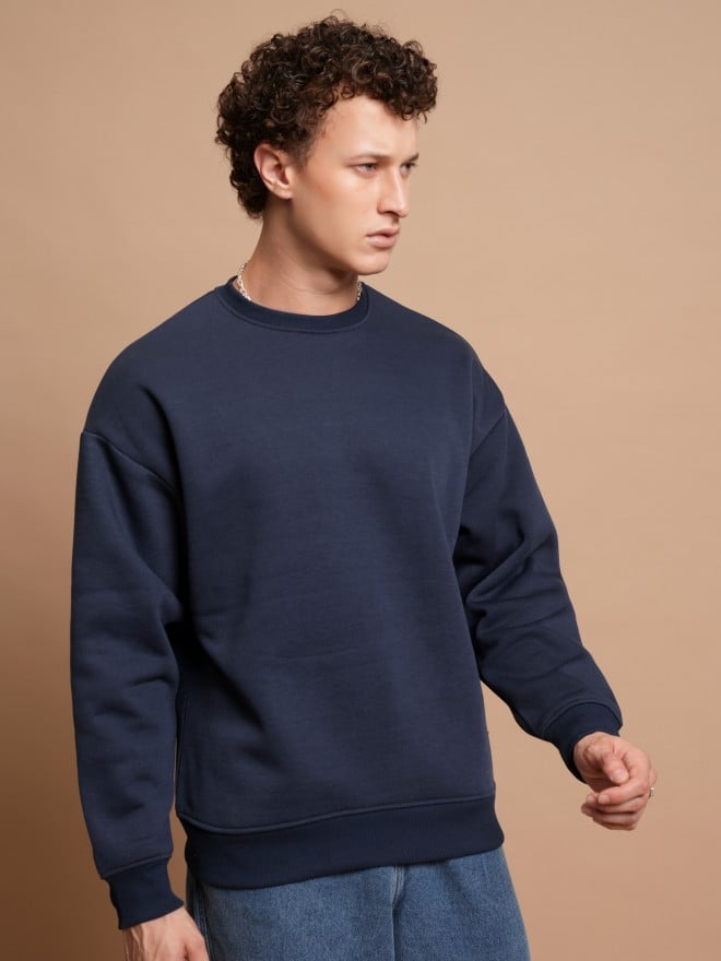 Mens best sale navy sweatshirts