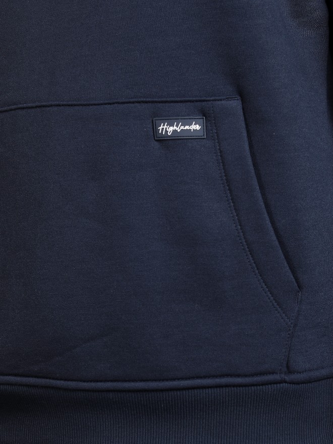 Highlander Men Navy Blue Hood Pullover Sweatshirts 