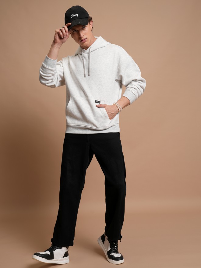 Mens white oversized on sale hoodie