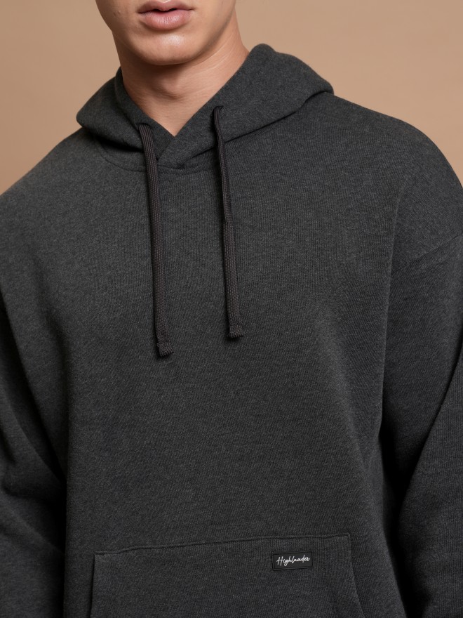 Highlander Men Grey Hood Pullover Sweatshirts 