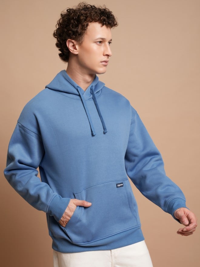 Highlander Men Blue Hood Pullover Sweatshirts 