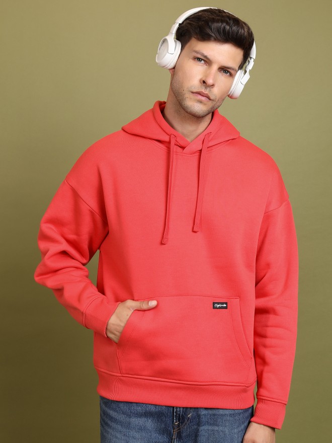 Highlander Men Red Hood Pullover Sweatshirts 