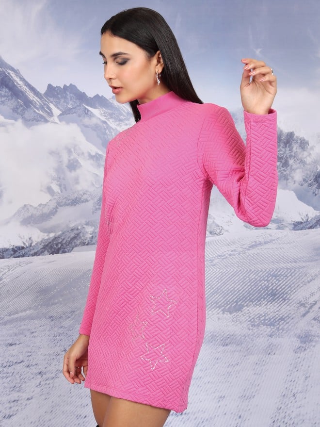 Pink 2025 sweater dresses