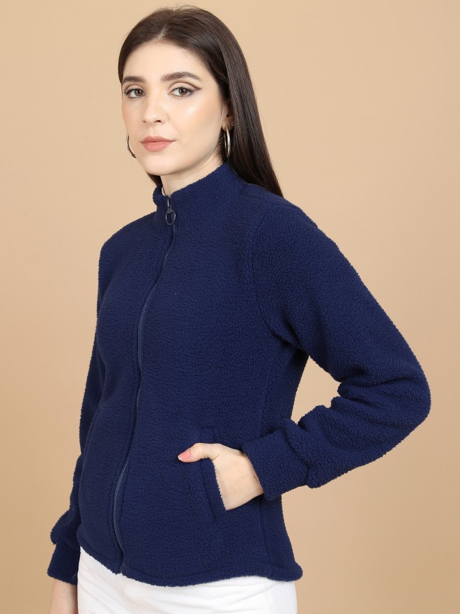 Tokyo Talkies Women Navy Blue Open Front  Jackets 