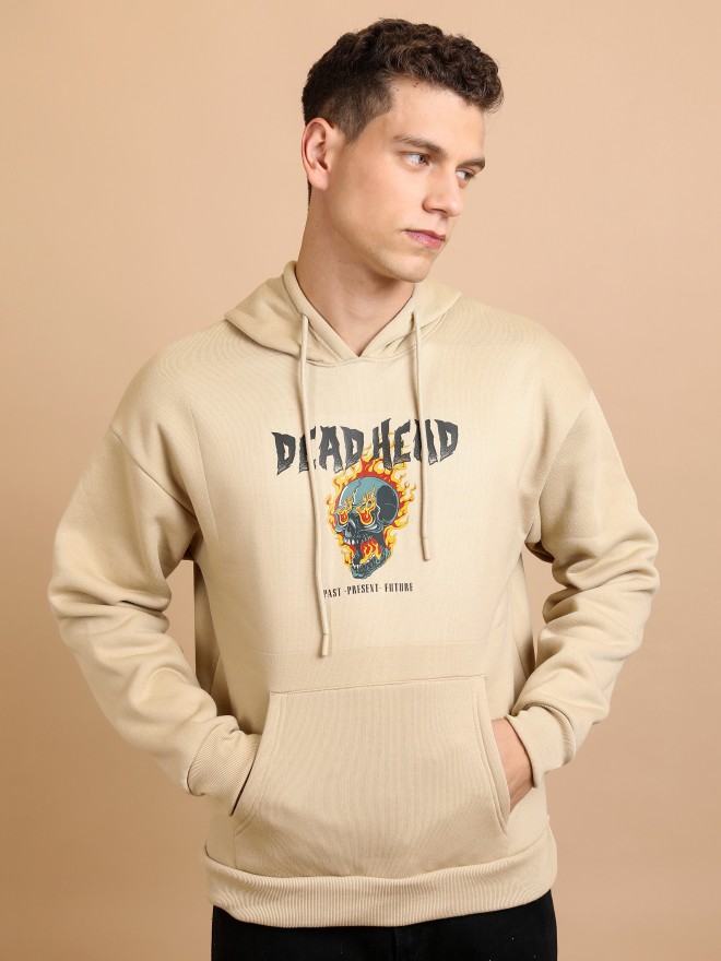 Highlander Men Brown Hood Pullover Sweatshirts 