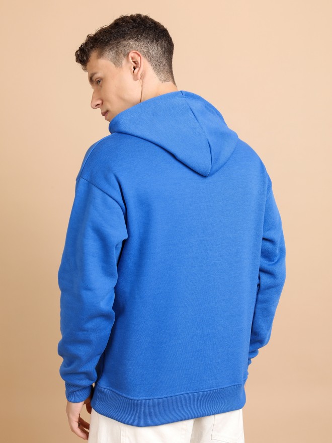 Highlander Men Blue Hood Pullover Sweatshirts 