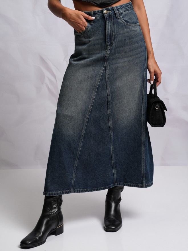 Buy Tokyo Talkies Indigo Maxi Skirt for Women Online at Rs.672 - Ketch