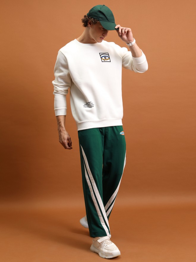 Highlander Men Green Regular Fit Track Pants 