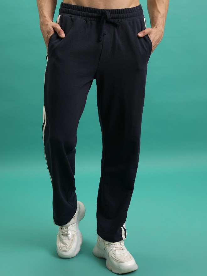 Highlander Men Navy Blue Relaxed Fit Track Pants 