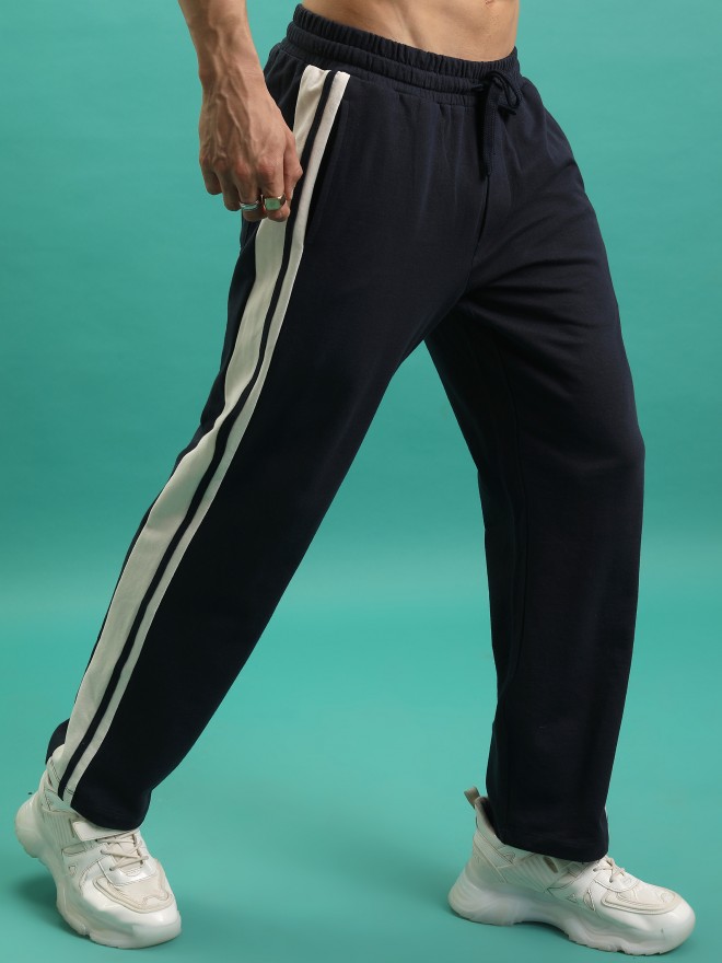 Highlander Men Navy Blue Relaxed Fit Track Pants 