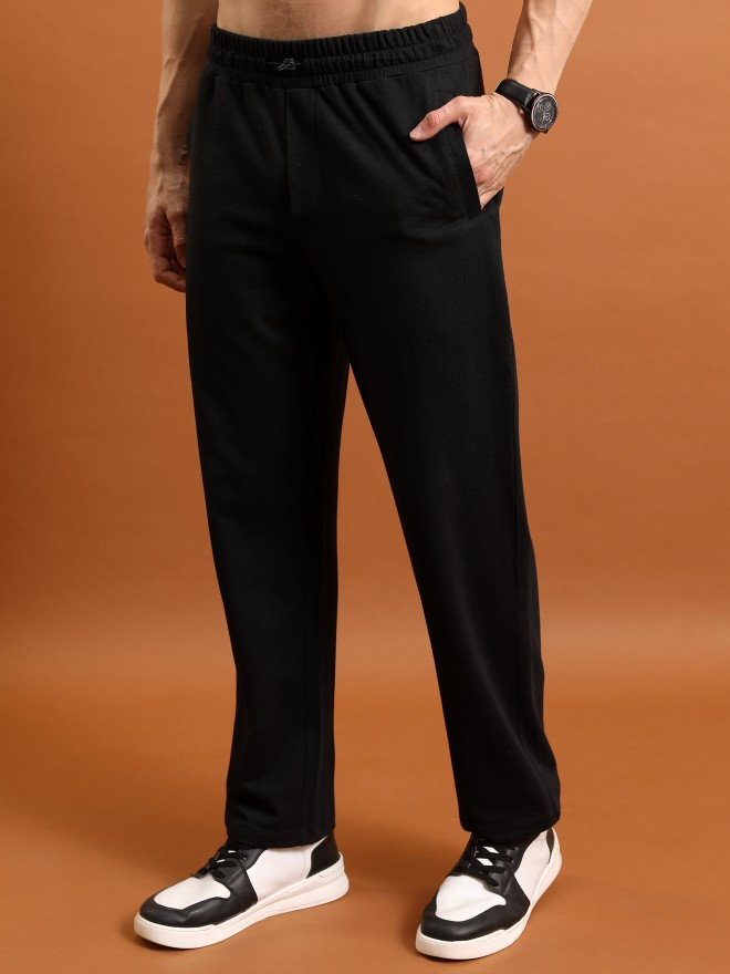 Buy Highlander Black Relaxed Fit Track Pant for Men Online at Rs.559 ...