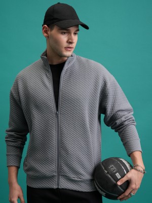 Men Self Design Sweatshirts 