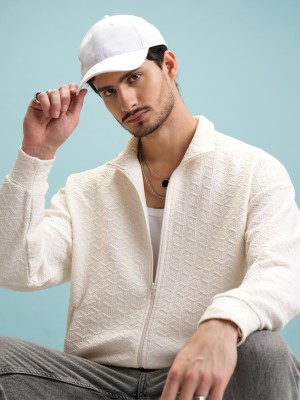Men Self Design Sweatshirts 