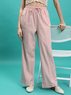 Women Off White Solid Trouser-saigonsouth.com.vn