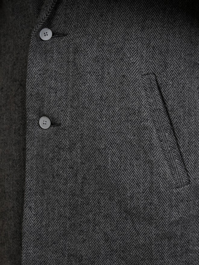 Buy Highlander Grey/Black Solid Open Front Jacket for Men Online at Rs ...