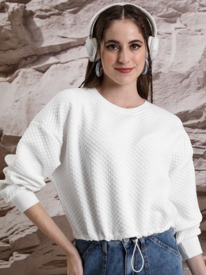 Women Self Design Sweatshirts 