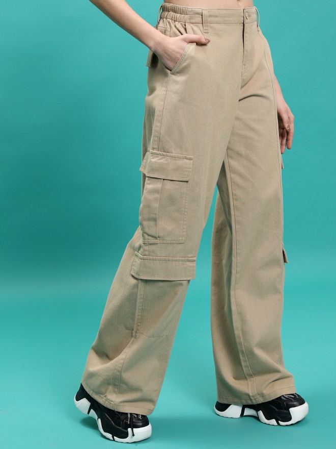 KAV Linen Trousers for Woman Elasticated Casual Pants Flat Front Elastic  Back Three Quarters Ladies Trouser for Ladies (Khaki 18) | DIY at B&Q