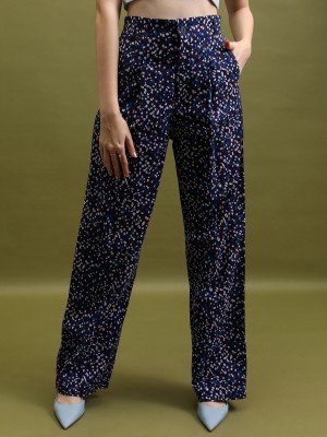 Printed Flared Casual Trousers 