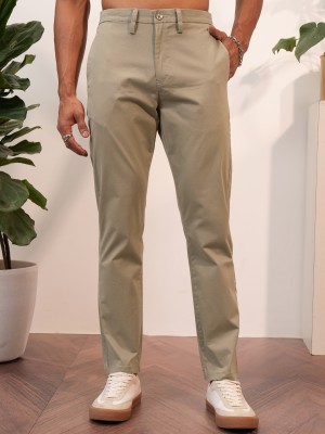 Men Regular Fit Casual Trousers Chinos 