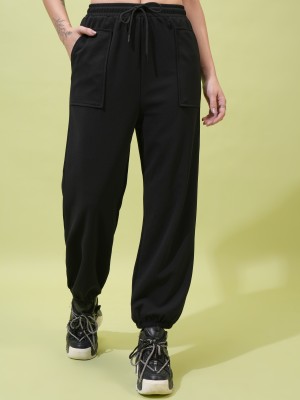 Solid Loose Fit Casual Trousers 