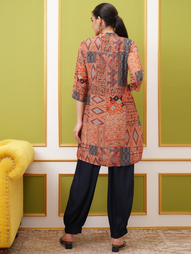 Vishudh Women Blue Printed Kurta Sets 