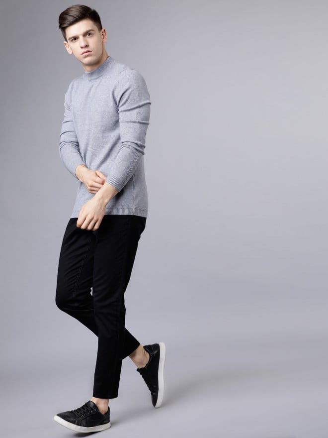 mens black tapered chinos