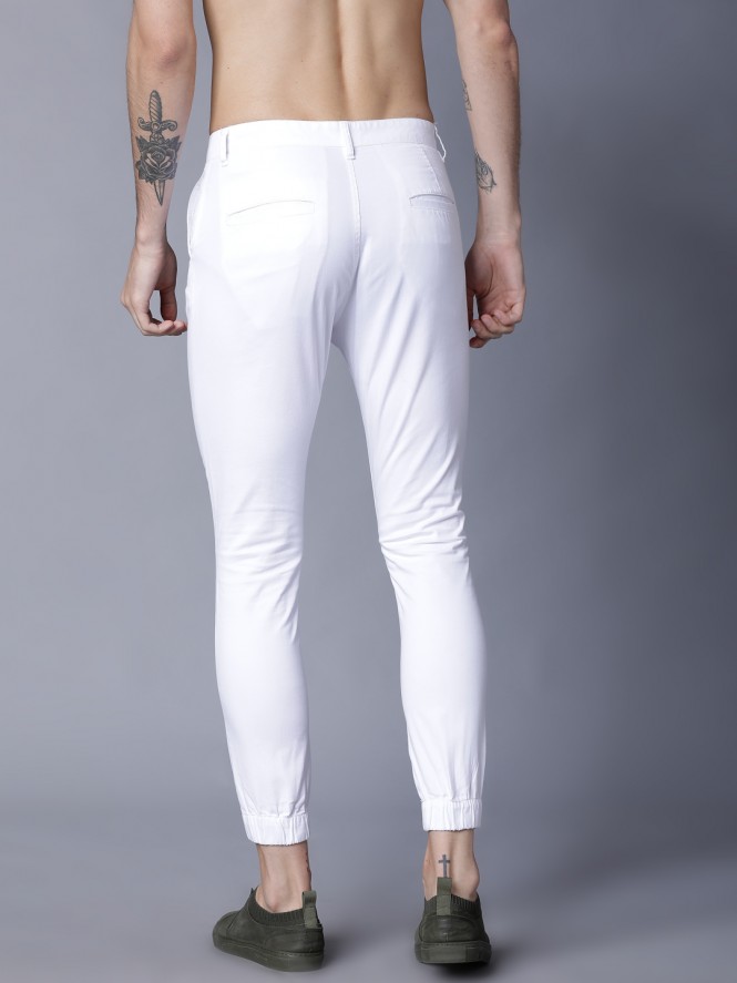 Bojoni Fremont Slim Fit White Pants | BOJONI
