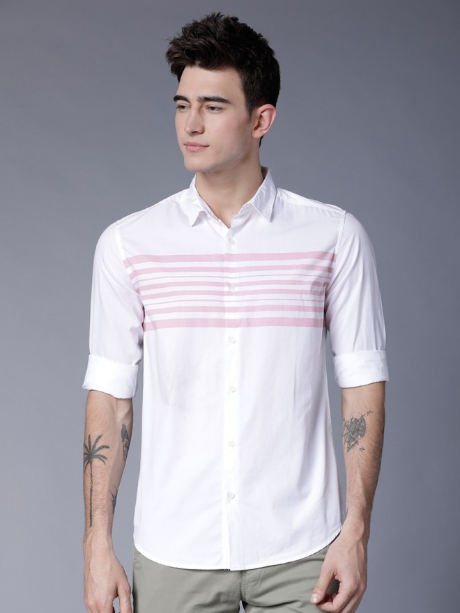 Buy Highlander Multi Slim Fit Striped Casual Shirt for Men Online at Rs ...