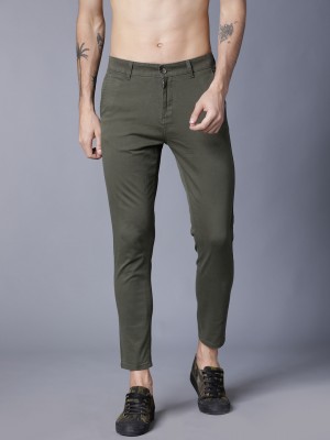 Men Tapered Fit Casual Trousers 