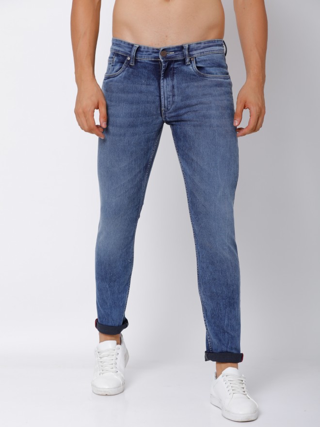 Buy Locomotive Blue Slim Fit Stretchable Jeans for Men Online at Rs.991 ...